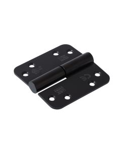 Dulimex Kogelstiftpaumelle SKG***® - 89x89 mm - links - ronde hoeken - RVS zwart gelakt