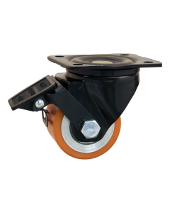 Novio serie 29-26 Zwenkwiel geremd met plaatbevestiging - Ø75 mm - kogellager - PU/TPU - 229.076.266.600