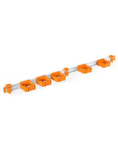 Toolflex ONE Aluminium rail met 5 gereedschapshouders - 940 mm - Ø15-35 mm - oranje