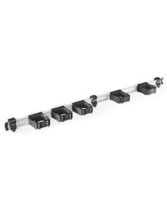 Toolflex ONE Aluminium rail met 5 gereedschapshouders - 940 mm - Ø15-35 mm - zwart