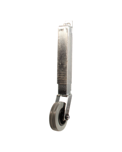 Novio serie 11-02 Bokwiel verend met plaatbevestiging - Ø100 mm - poortwiel - glijlager - rubber/TPE- 311.101.026.000