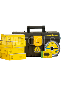 Klingspor ACTIESET 100x Kronenflex® A 60 TZ Special doorslijpschijf + schuurblok in koffer - Ø125x1x22,23 mm - 734775