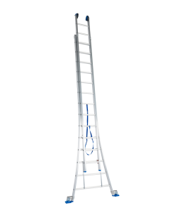 Solide CB14 Bouwladder - 2-delig - 2x14 sporten - open voet - ongecoat
