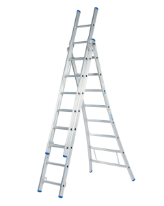 Solide DB08SP Reformladder / ladder - 3-delig - 3x8 sporten - open voet - ongecoat