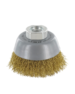 Rotec Komborstel - Ø60 mm - M14 - gegolfd messingdraad - 798.0110