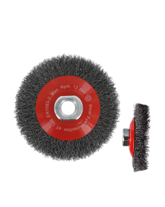 Rotec Kegelborstel - Ø100 mm - M14 - gegolfd staaldraad - 798.0130