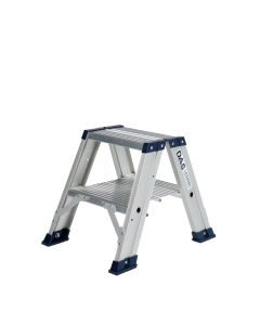 DAS DT2A Hercules ANO Dubbel trapladder - 2x2 sporten - geanodiseerd aluminium