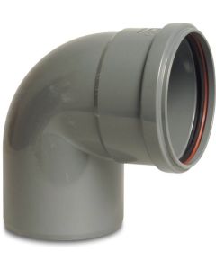 Riool PVC-U bocht 87° - Ø110 t/m Ø200 mm - SN4, KOMO/BENOR - 1x manchet