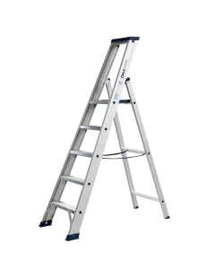 DAS ET5A Hercules ANO Enkele trapladder - 1x5 sporten - geanodiseerd aluminium