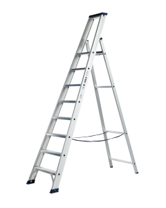 DAS ET8A Hercules ANO Enkele trapladder - 1x8 sporten - geanodiseerd aluminium
