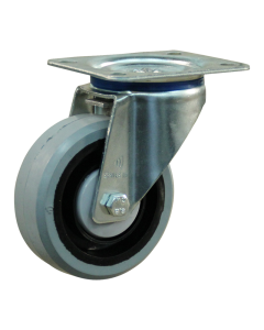 Novio serie 14-15 Zwenkwiel met plaatbevestiging - Ø100 mm - kogellager - rubber/TPE - 214.106.156.000
