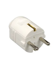 HEVU PVC Rechte stekker + randaarde - klapmodel - wit - 61070