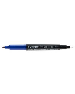 Expert Dubbel Dual Tip permanent markeerstift - blauw - 1,0 en 0,5 mm - 8433010