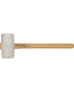 Athlet 929 Rubberen hamer met houten steel - Gr. 3, Ø75 mm - wit