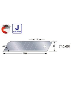 Tajima LCB-62 Endura-Blade™ J reserve afbreekmessen - 22 mm - 10 stuks