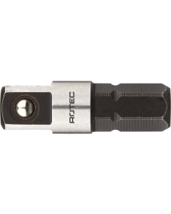 Rotec Adapter 1/4"- C6,3 naar 1/4" 4-kant met kogel - 25 mm - 820.00101