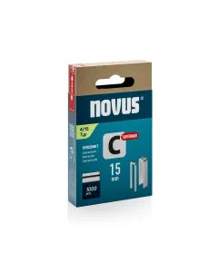 Novus Nieten met smalle rug Superhard - C type 4 - 15 mm - 1000 stuks - 042-0801
