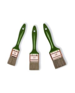 Color Expert Platte kwasten set - 30/40/50 mm beits - kunststof - 3-delig - 81461199