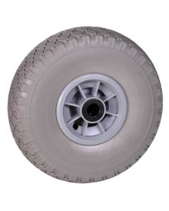 Hummer CW124 Wiel voor steekwagen - 300x4 - volrubber - PVC naaldlagers 20 mm