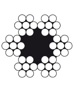 Dulimex Staalkabel 4x3+1TWK - 1 mm - staal verzinkt - prijs per meter - STK43009010-B