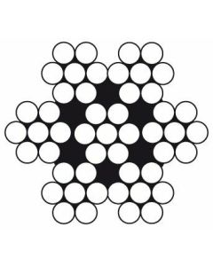 Dulimex Staalkabel 7x7 draden - 3 mm - RVS AISI 316 - prijs per meter - STR77042030-M