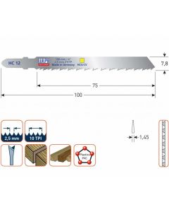 Wilpu Decoupeerzaagblad HC12 5 stuks - 510.0041
