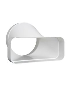 Nedco Overgangsstuk recht Ø150 mm x 220x90 mm ECO+ - kunststof wit - 659.016.00