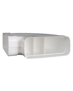 Nedco Hoekstuk horizontaal 90° 220x90 mm ECO+ - kunststof wit - 659.014.00