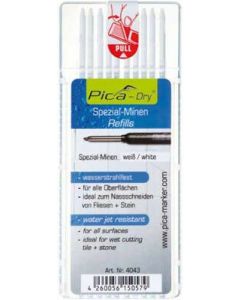 Pica 4043 Navulling Dry tbv 3030 potlood - wit - 10 stuks