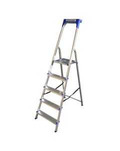 Alumexx ECO huishoudtrap met gereedschapbakje - aluminium