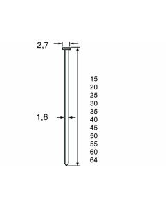 Dutack brad SKN16/50 mm RVS 2500 stuks - 5138045
