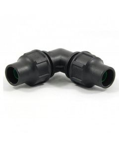 Druppelslang knie verbinder - Ø16 mm - zwart