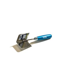 HEVU Hoektroffel inwendig 90° - RVS - houten handvat