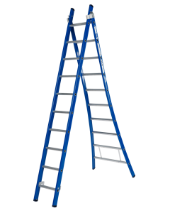 DAS G210B Atlas Reformladder / ladder - 2-delig - 2x10 sporten - blauw