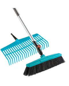 Gardena 3081-20 Combisystem straatbezem en gazonhark met steel
