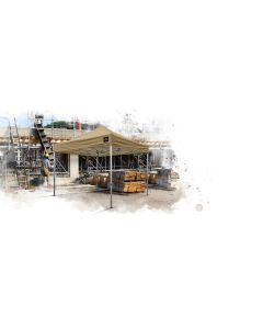 Grizzly GO-WORK40 Doorwerktent / partytent - 3x3 meter - aluminium frame - zand doek - GOW4033S