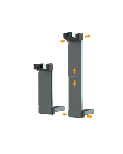FLEXVENT-HV® Vloerventilatiekoker met zwart muurrooster - kunststof