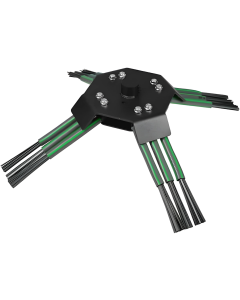 ACG Heavy Duty Onkruid-veegborstel set (12 stuks) met bevestigingskop voor 750-COMFORT-CLEAN