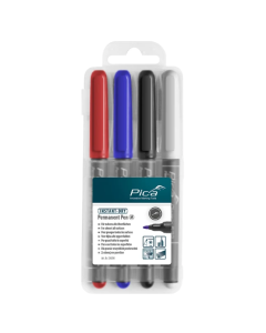 Pica Classic 534/04 Permanent marker in 4 kleuren - ronde punt - 1.0 mm - 4-delig
