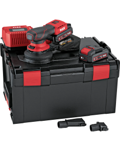 Flex ORE 2-125 18-EC/2.5 Set Excentrische Accu-schuurmachine met toerentalregeling - 2x 18V, 2.5 Ah - L-BOXX® - 532083