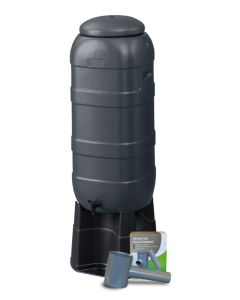 Harcostar ACTIE Mini rainsaver regenton + voet en vulautomaat - 100 liter - antraciet