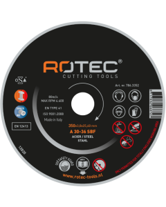 Rotec Doorslijpschijf groot t.b.v. staal - 300-350 mm