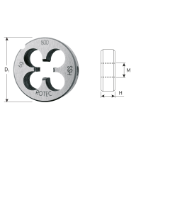 Rotec HSS Ronde snijplaat metrisch M3 - M20