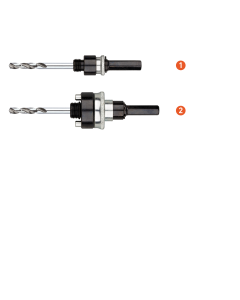 Rotec Quick-Lock gatzaaghouder met centreerboor t.b.v gatzaag type 528 en 533