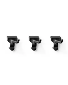 Toolflex One gereedschapshaken - zwart - kunststof - 3 stuks