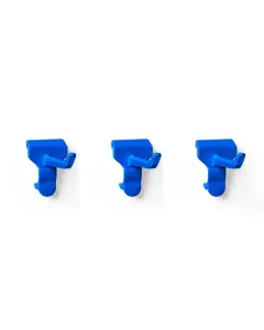 Toolflex One gereedschapshaken - blauw - kunststof - 3 stuks