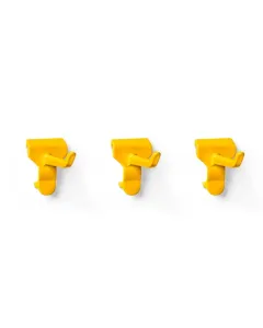 Toolflex One gereedschapshaken - geel - kunststof - 3 stuks