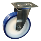 Novio serie 27-30 Zwenkwiel met plaatbevestiging - Ø100 mm - glijlager - PU/TPU - 227.101.300.001