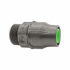 Druppelslang puntstuk - Ø16 mm x 1/2" buitendraad - zwart