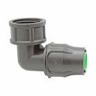 Druppelslang knie verbinder - Ø16 mm x 3/4" binnendraad - zwart